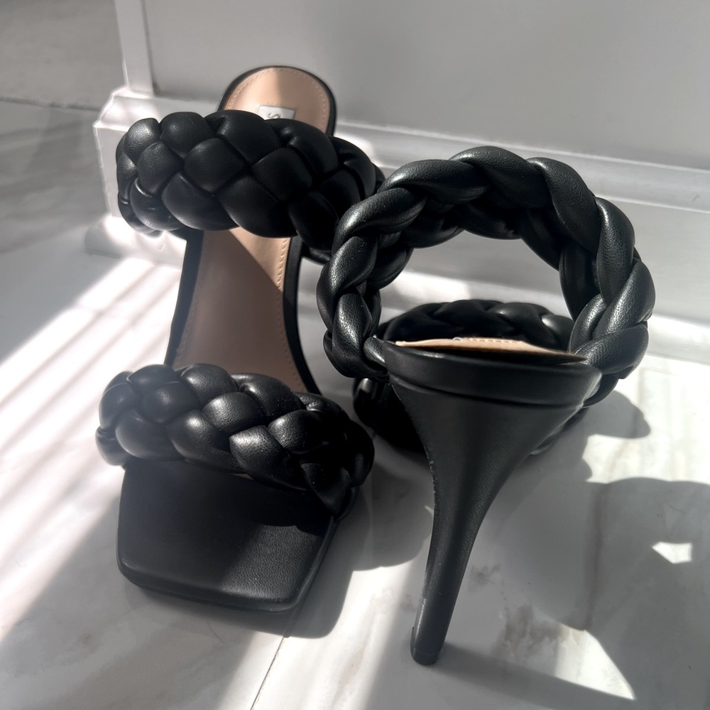 Steve Madden Women's Kenley Braided Chunky Heels/Sandal